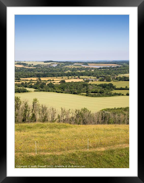 South Downs Hampshire Framed Mounted Print by Heidi Stewart