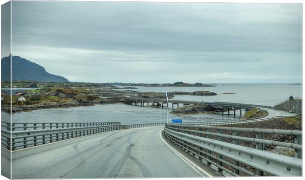  Atlantic highway Norway Canvas Print by kathy white