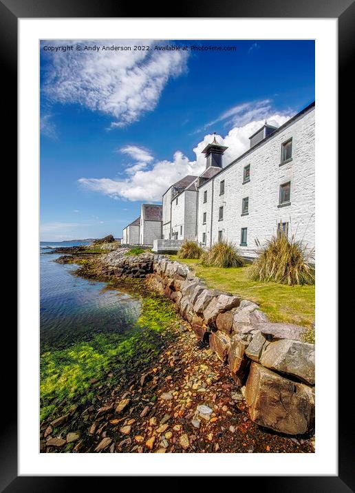 Islay Laphroiag Distillery Framed Mounted Print by Andy Anderson