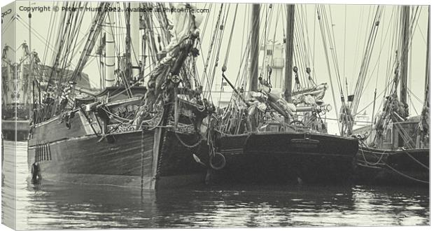 Back In The Day When Sail Ruled Canvas Print by Peter F Hunt