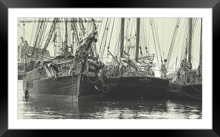 Back In The Day When Sail Ruled Framed Mounted Print by Peter F Hunt