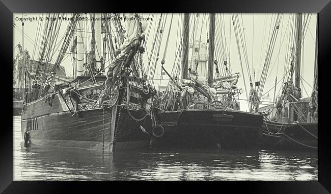 Back In The Day When Sail Ruled Framed Print by Peter F Hunt