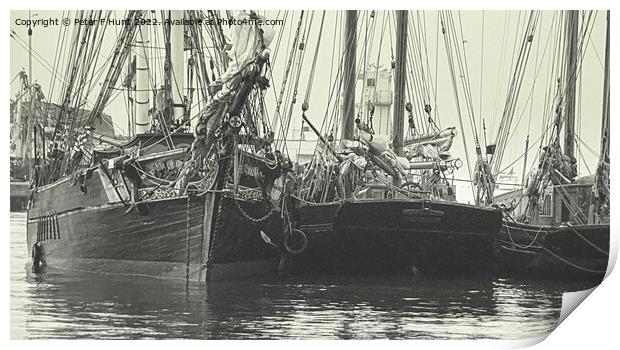 Back In The Day When Sail Ruled Print by Peter F Hunt