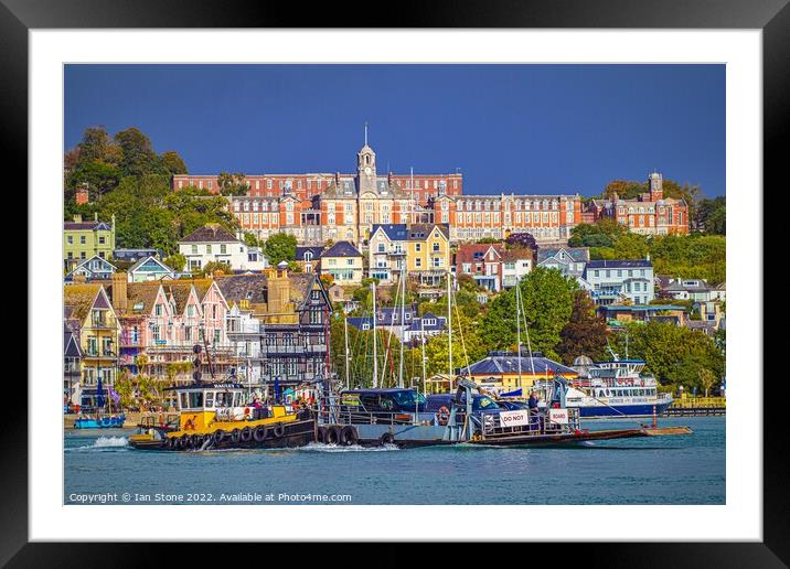 Britannia Naval College atop Dartmouth Framed Mounted Print by Ian Stone