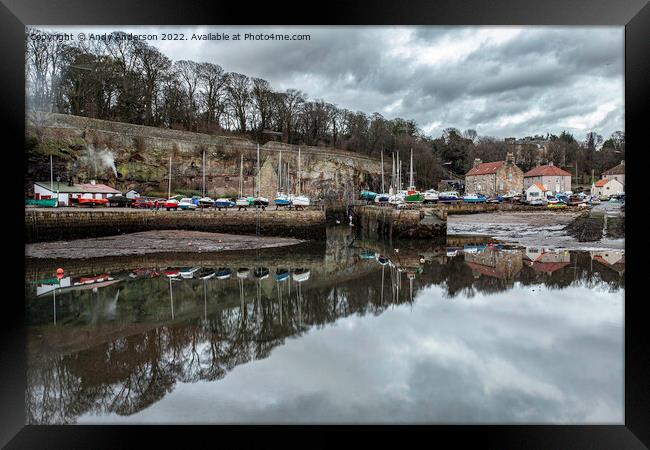 Ancient Scottish Harbour Framed Print by Andy Anderson