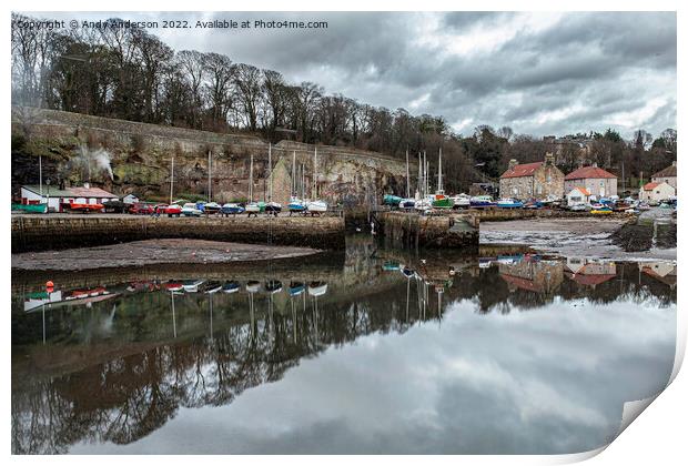 Ancient Scottish Harbour Print by Andy Anderson