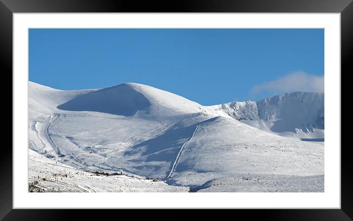 Skiing At Cairngorm Mountains Highland Scotland Framed Mounted Print by OBT imaging