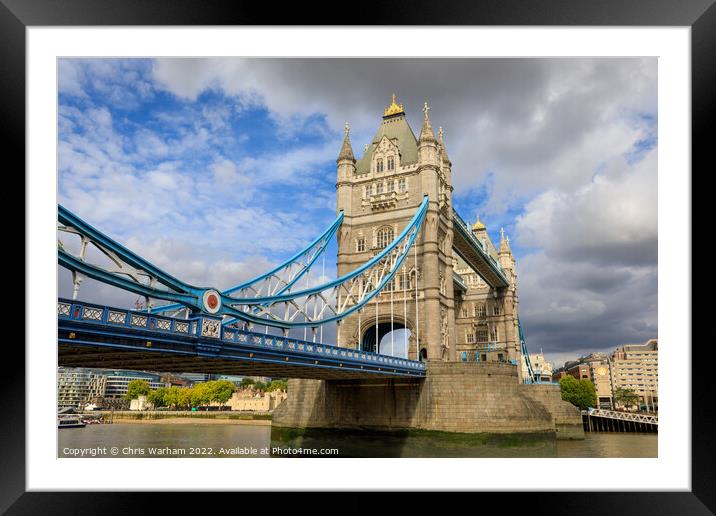 Tower Bridge, London in autumn sunlight Framed Mounted Print by Chris Warham