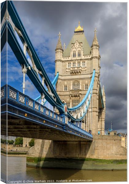 Tower Bridge, London in autumn sunlight Canvas Print by Chris Warham