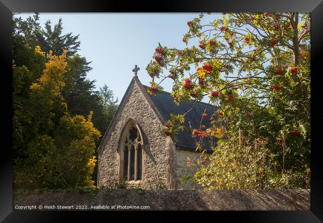 St Cattwg, Llanmaes Framed Print by Heidi Stewart