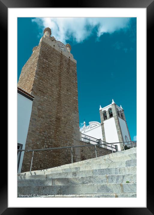 Torre do Relogio Serpa Framed Mounted Print by Angelo DeVal