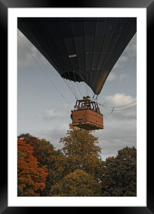 Autumn hot air balloon abstract  Framed Mounted Print by Duncan Savidge