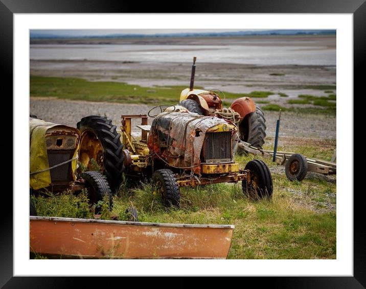 Vintage Tractor  Framed Mounted Print by Victor Burnside