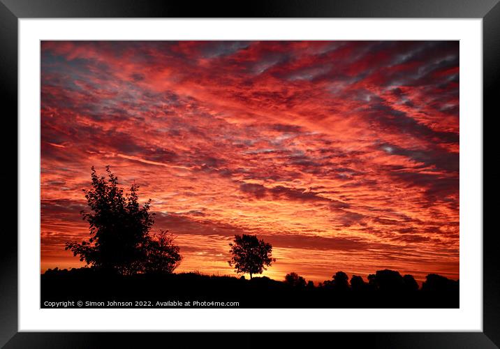 Sky cloud Framed Mounted Print by Simon Johnson