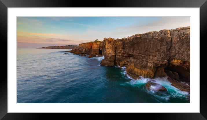 Boca do Inferno Portugal At Sunrise Framed Mounted Print by Phil Durkin DPAGB BPE4