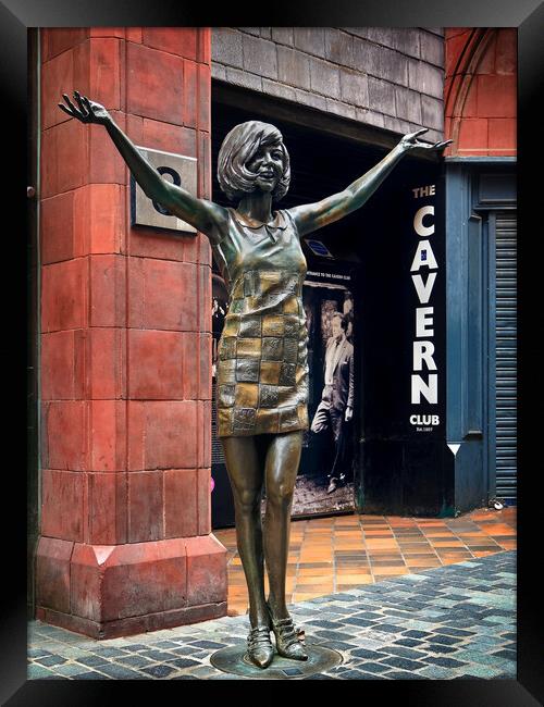 Cilla outside the Cavern Framed Print by Darren Galpin
