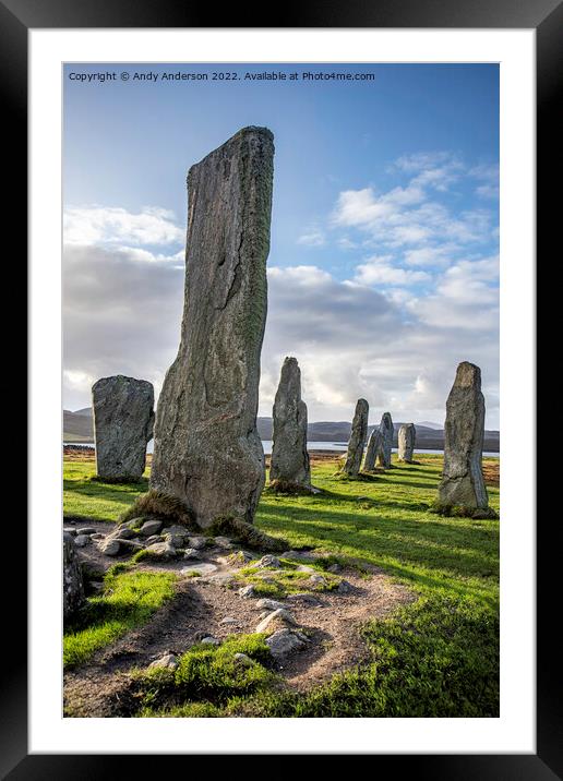 Callanais Standing Stones Framed Mounted Print by Andy Anderson