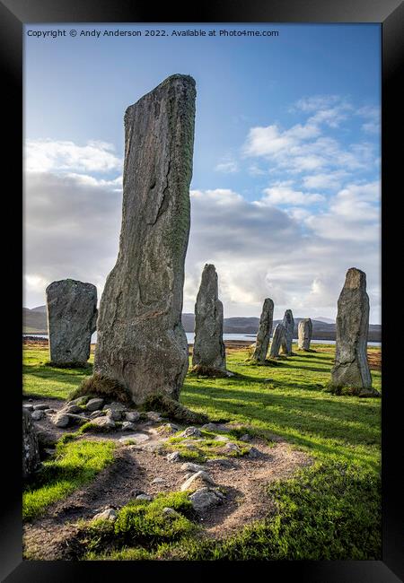 Callanais Standing Stones Framed Print by Andy Anderson