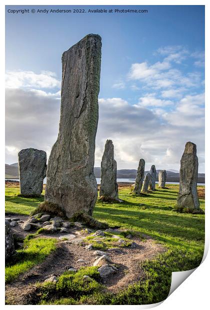 Callanais Standing Stones Print by Andy Anderson