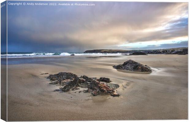 Hebrides Beach Sunset Canvas Print by Andy Anderson