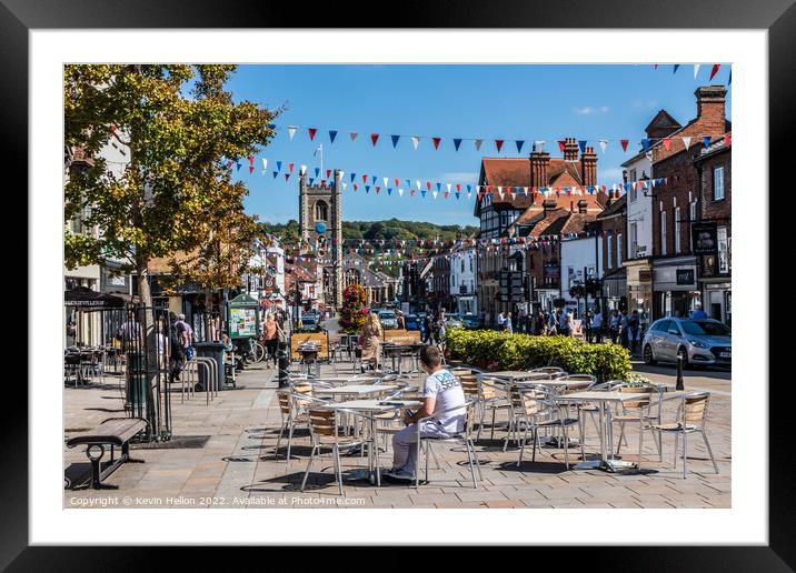 Market Place and Hart Street, Henley on Thames, Framed Mounted Print by Kevin Hellon