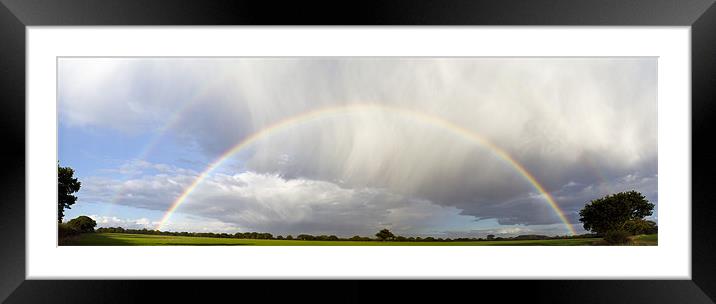 Rainbow field Framed Mounted Print by Gary Eason