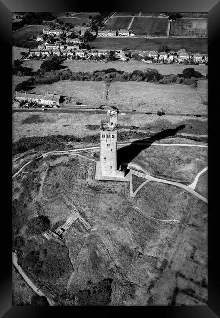 Castle Hill Victoria Tower Framed Print by Apollo Aerial Photography