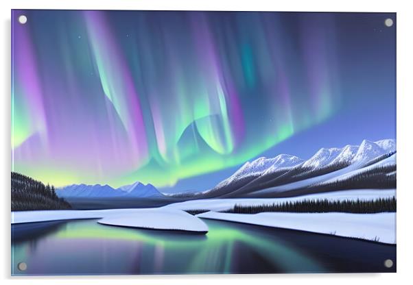 Aurora Borealis Acrylic by Picture Wizard