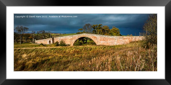 River Till Bridge, Northumberland. Framed Mounted Print by David Hare