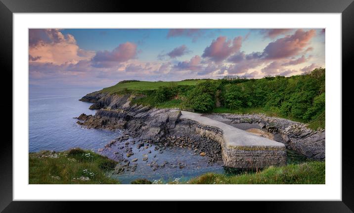 Stackpole Quay Panorama, Pembrokeshire Coast Framed Mounted Print by Tracey Turner
