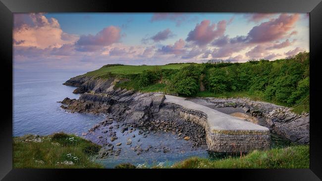 Stackpole Quay Panorama, Pembrokeshire Coast Framed Print by Tracey Turner
