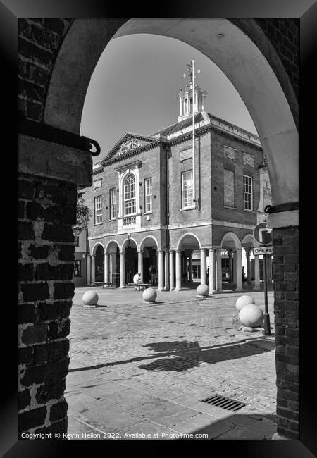 The Guidhall taken from the Corn Exchange, High Wycombe, Framed Print by Kevin Hellon