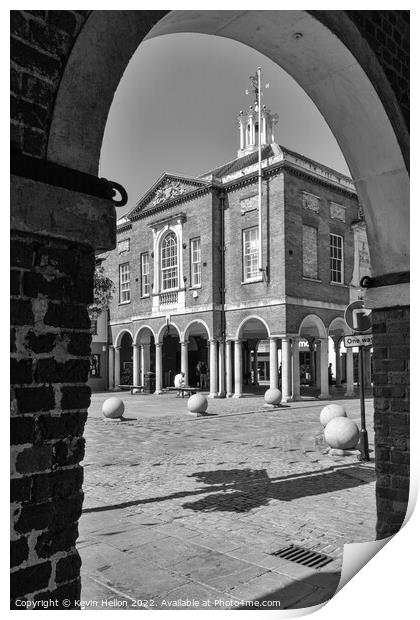 The Guidhall taken from the Corn Exchange, High Wycombe, Print by Kevin Hellon