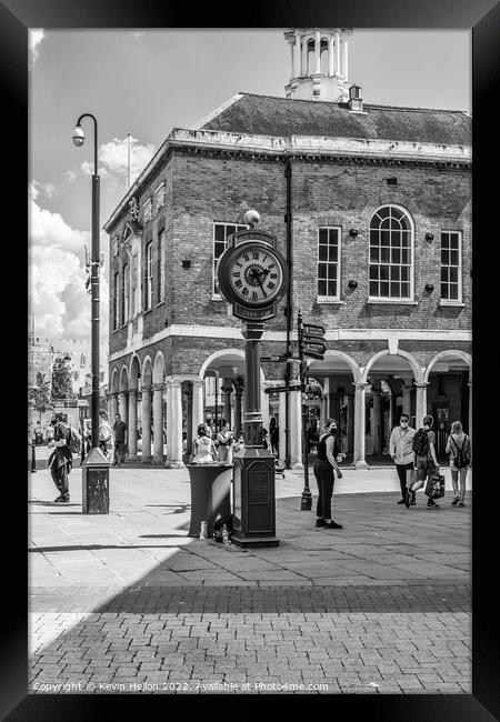 The Millenium Clock anf the Guidhall, High Wycombe, Framed Print by Kevin Hellon