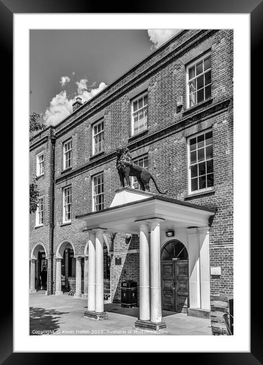 The Red Lion, symbol of High Wycombe, Framed Mounted Print by Kevin Hellon