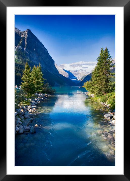 Lake Louise Framed Mounted Print by Ceri Jones