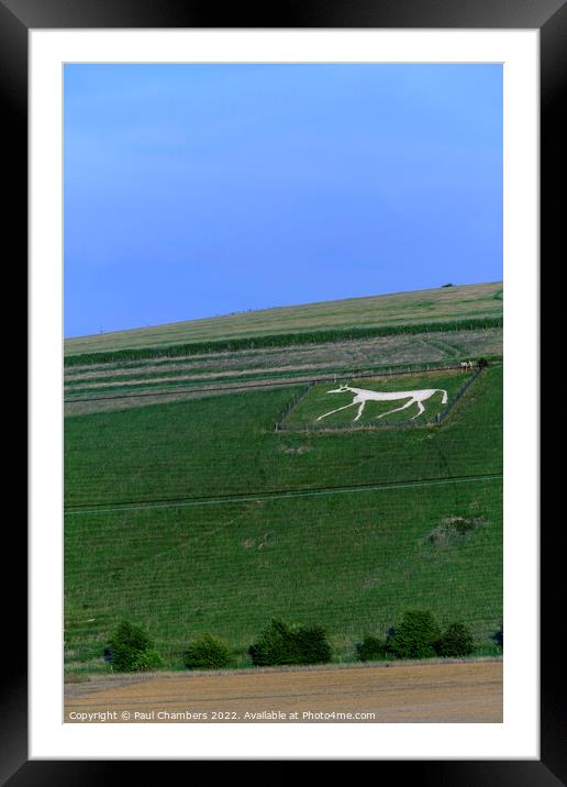 The Alton Barnes white horse Framed Mounted Print by Paul Chambers
