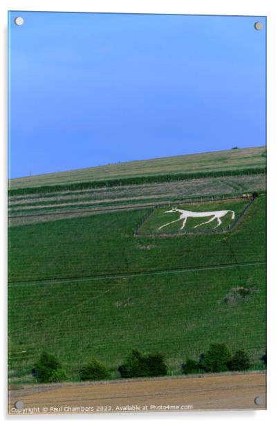 The Alton Barnes white horse Acrylic by Paul Chambers