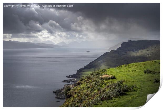 Storm clouds on the Isle of Skye Print by Kevin White