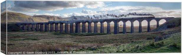 Britannia Crossing Ribblehead Viaduct Canvas Print by Gavin Duxbury