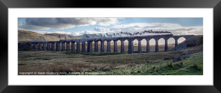 Britannia Crossing Ribblehead Viaduct Framed Mounted Print by Gavin Duxbury