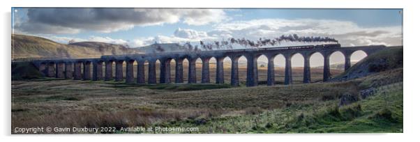 Britannia Crossing Ribblehead Viaduct Acrylic by Gavin Duxbury