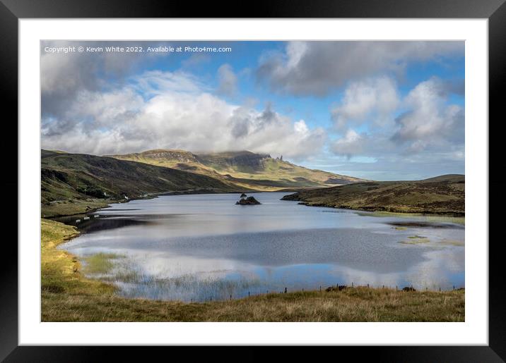 Ripples on the water looking towards the Old Man of Storr Framed Mounted Print by Kevin White