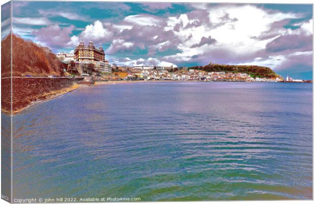 Active sky over Scarborough Yorkshire Canvas Print by john hill