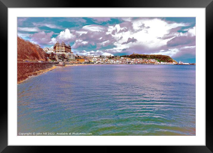 Active sky over Scarborough Yorkshire Framed Mounted Print by john hill