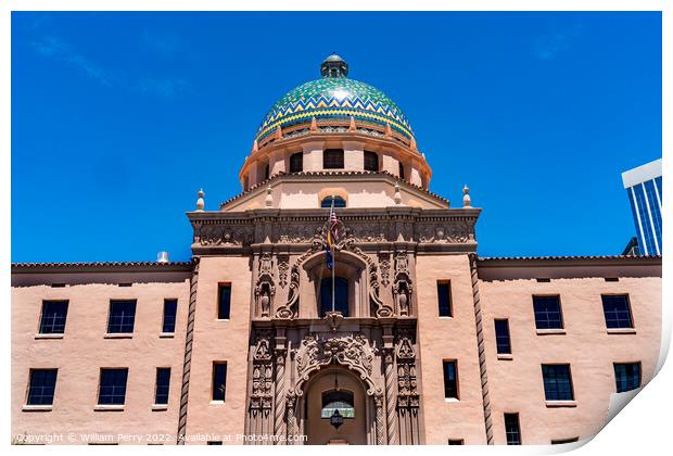 City Hall Tucson Arizona Print by William Perry