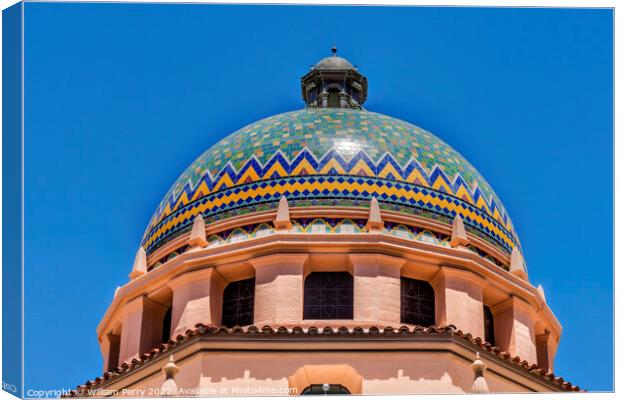 Dome City Hall Tucson Arizona Canvas Print by William Perry