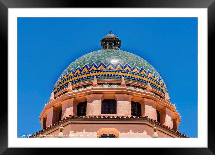 Dome City Hall Tucson Arizona Framed Mounted Print by William Perry
