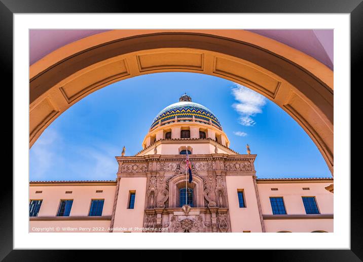 Arch City Hall Tucson Arizona Framed Mounted Print by William Perry