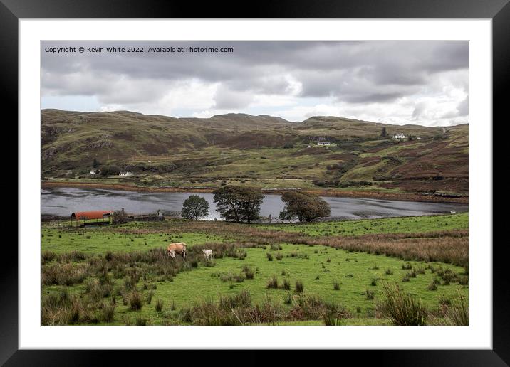 Farm by loch at Struan Framed Mounted Print by Kevin White